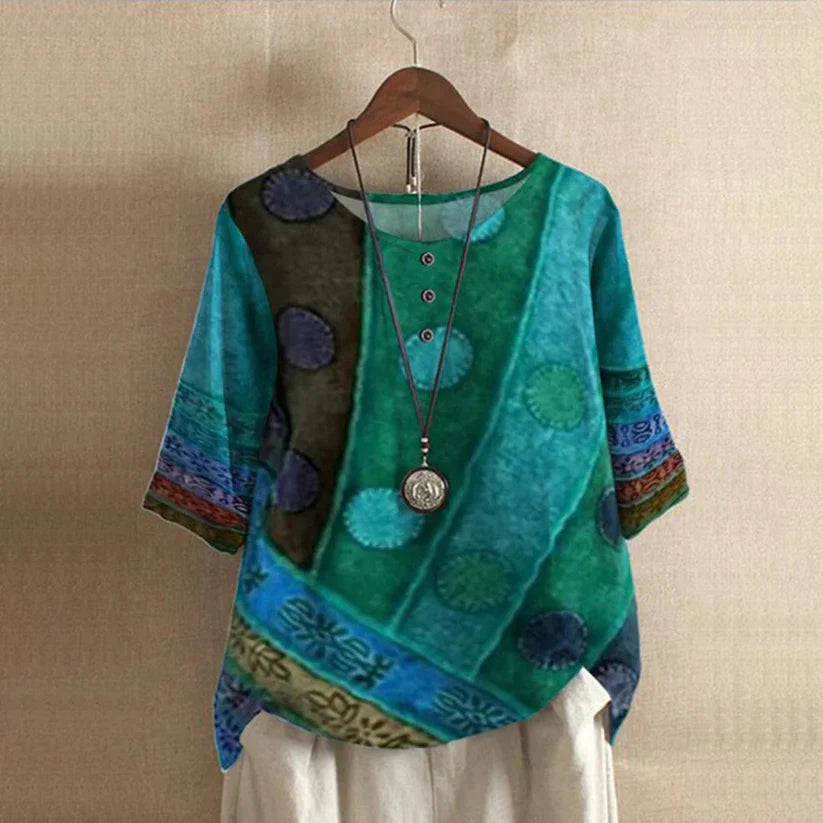 Valarie - Kolorowa Boho Bluzka