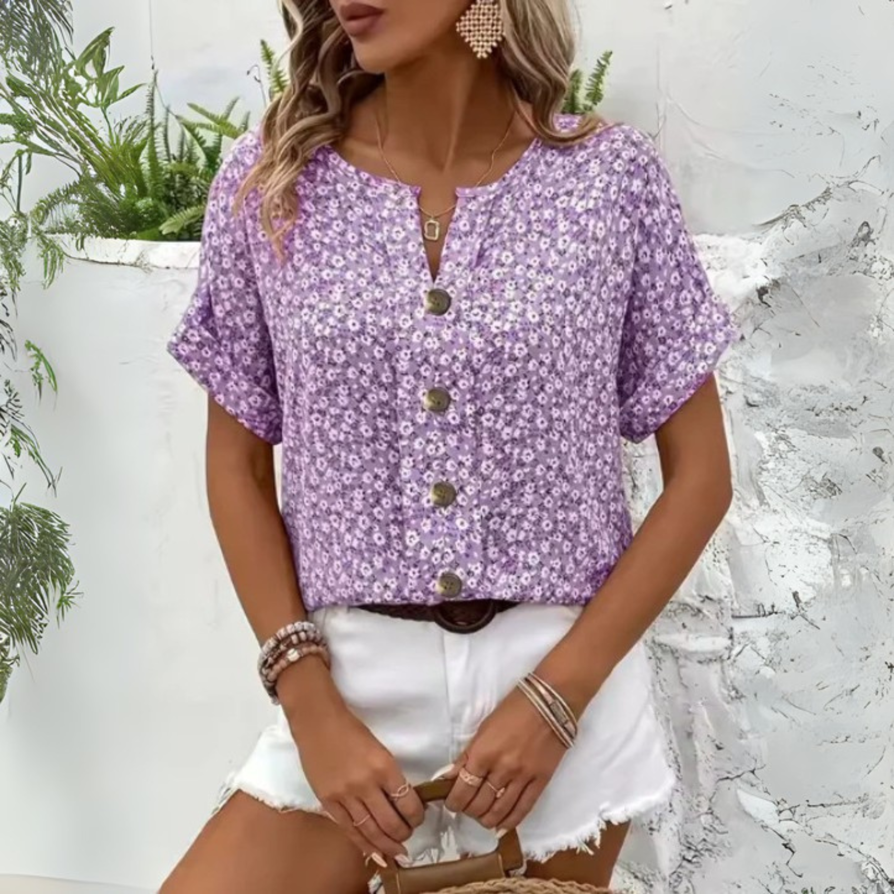 Verna™ | Stylowa Bluzka w Kwiatowy Wzór