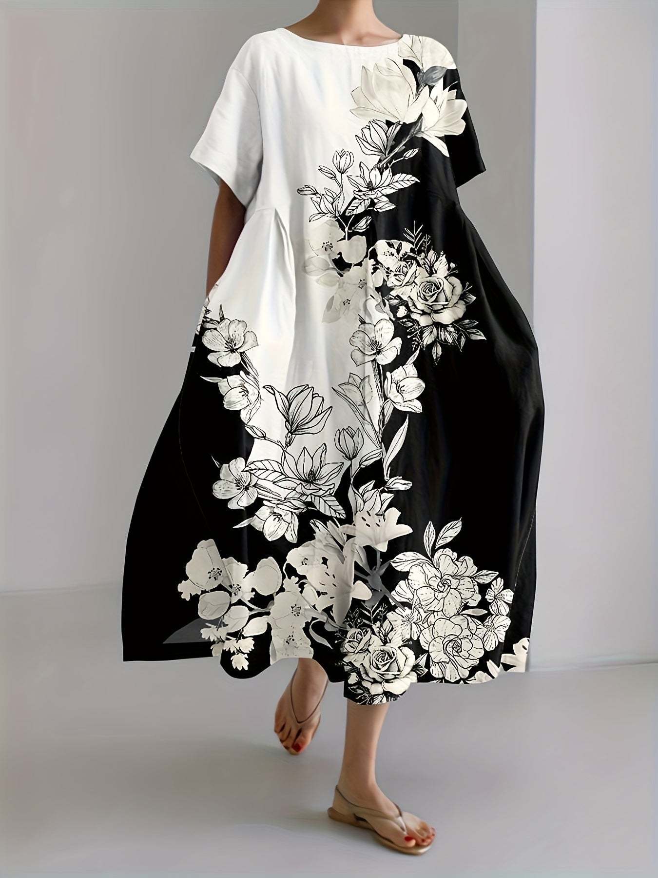 LUNNA | Midi sukienka z ogrodu