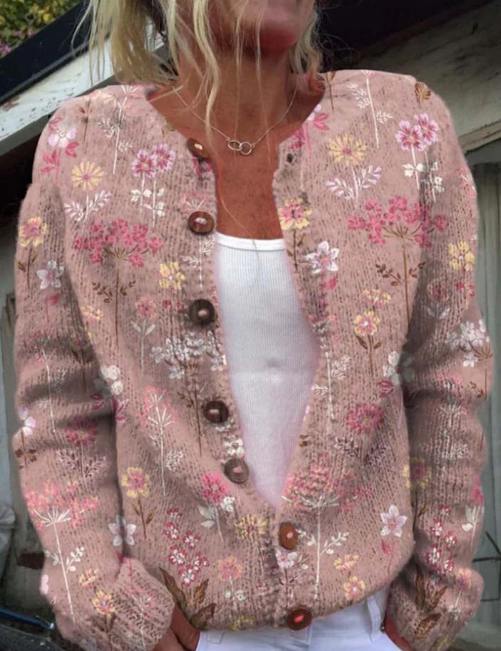 ZANDRA | Elegancki sweter z nadrukiem
