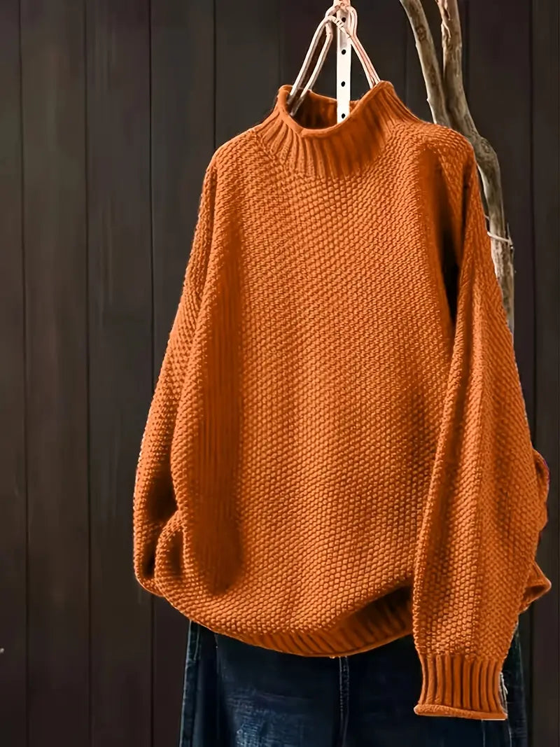 Pippa – Luźny sweter zimowy z długim rękawem