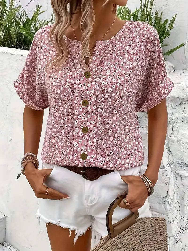 Verna™ | Elegancka Bluzka w Kwiatowy Wzór