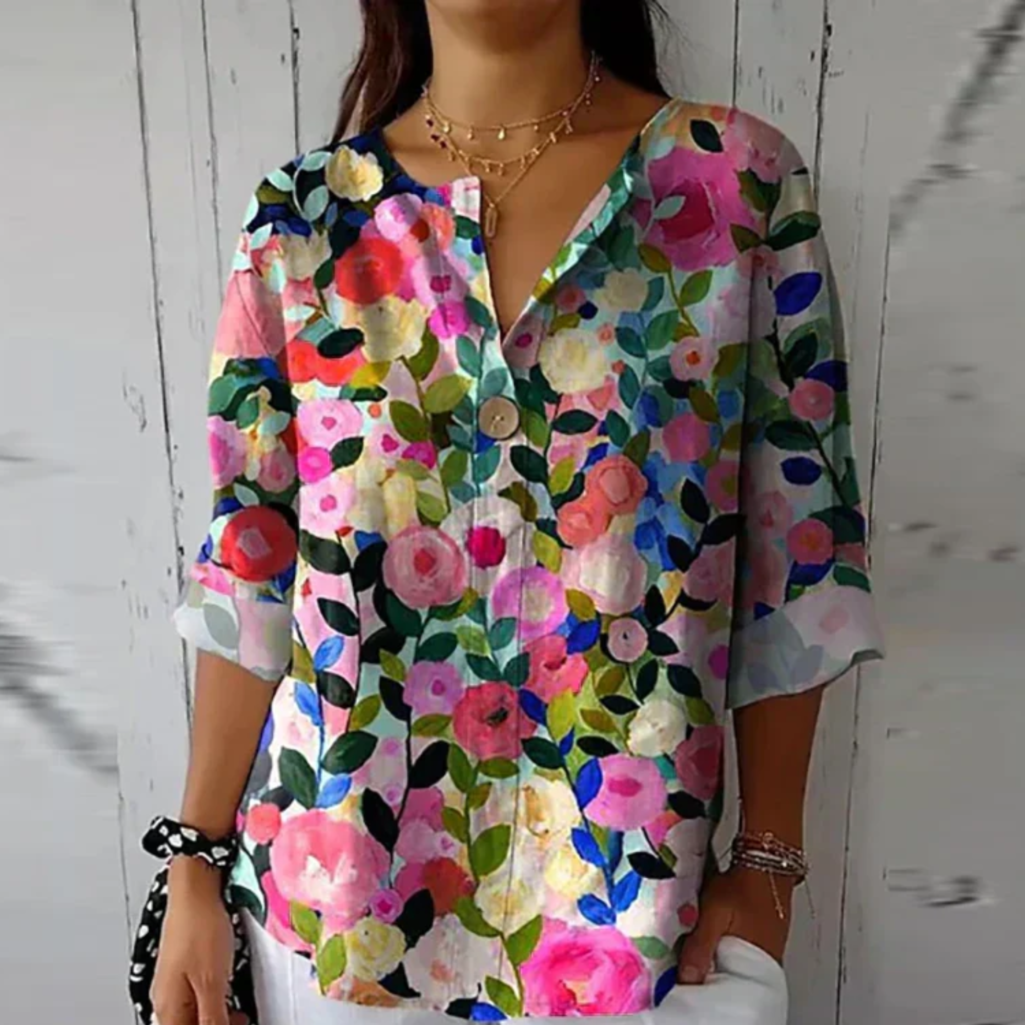 Arlene™ | Elegancka Bluzka w Kwiatowy Wzór