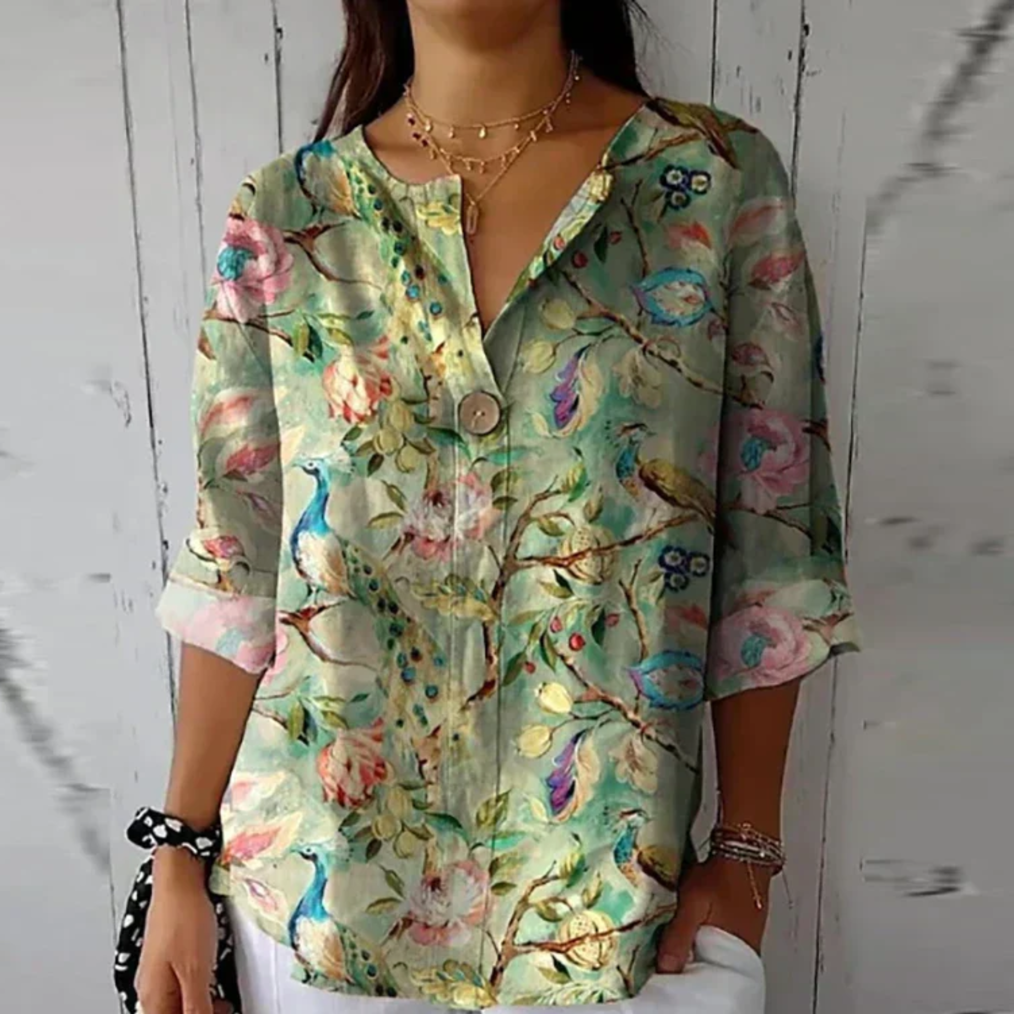 Arlene™ | Elegancka Bluzka w Kwiatowy Wzór