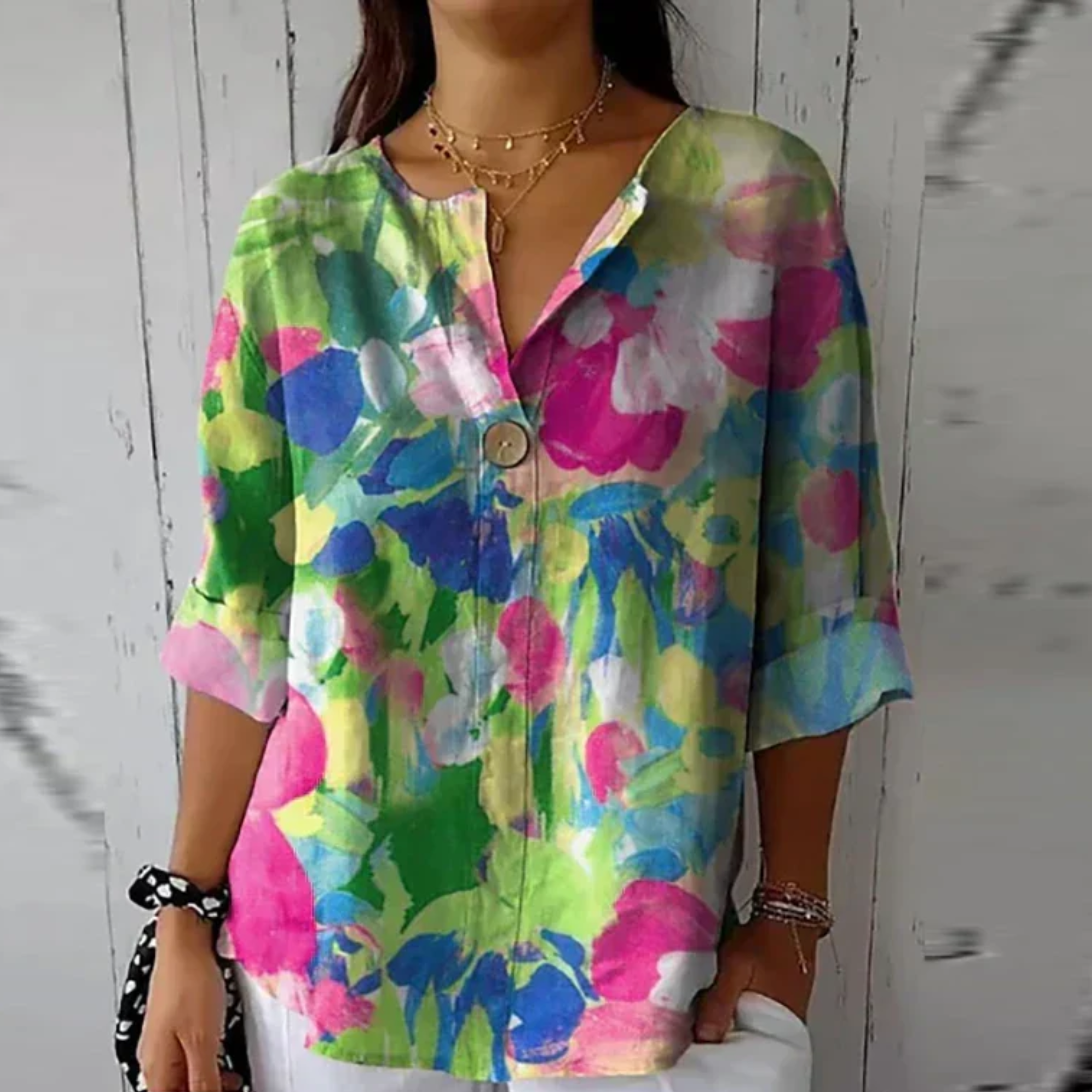Arlene™ | Elegancka Bluzka w Kwiatowy Wzór