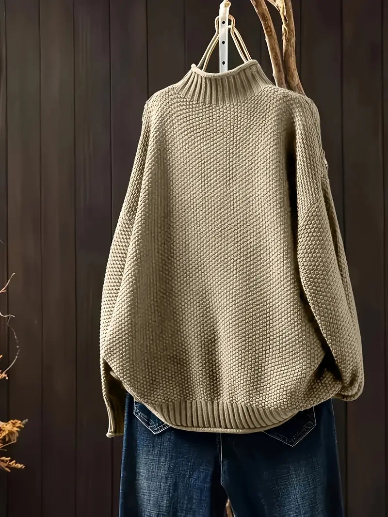 Pippa – Luźny sweter zimowy z długim rękawem