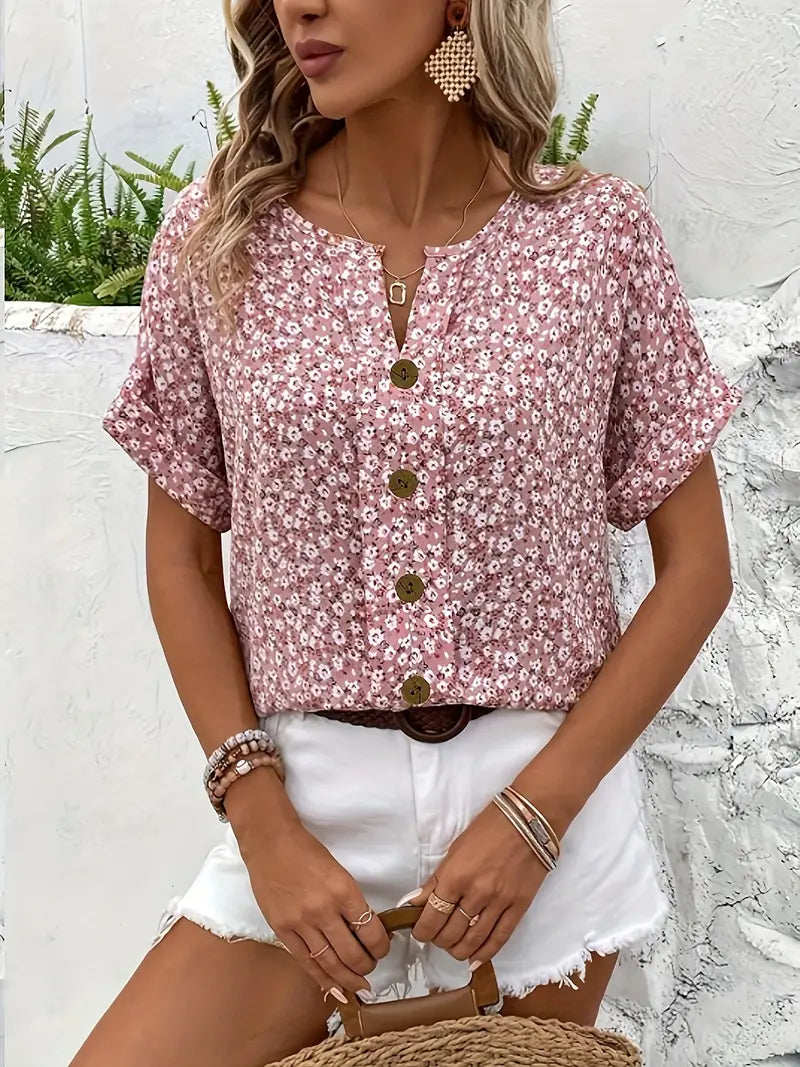 Verna™ | Elegancka Bluzka w Kwiatowy Wzór