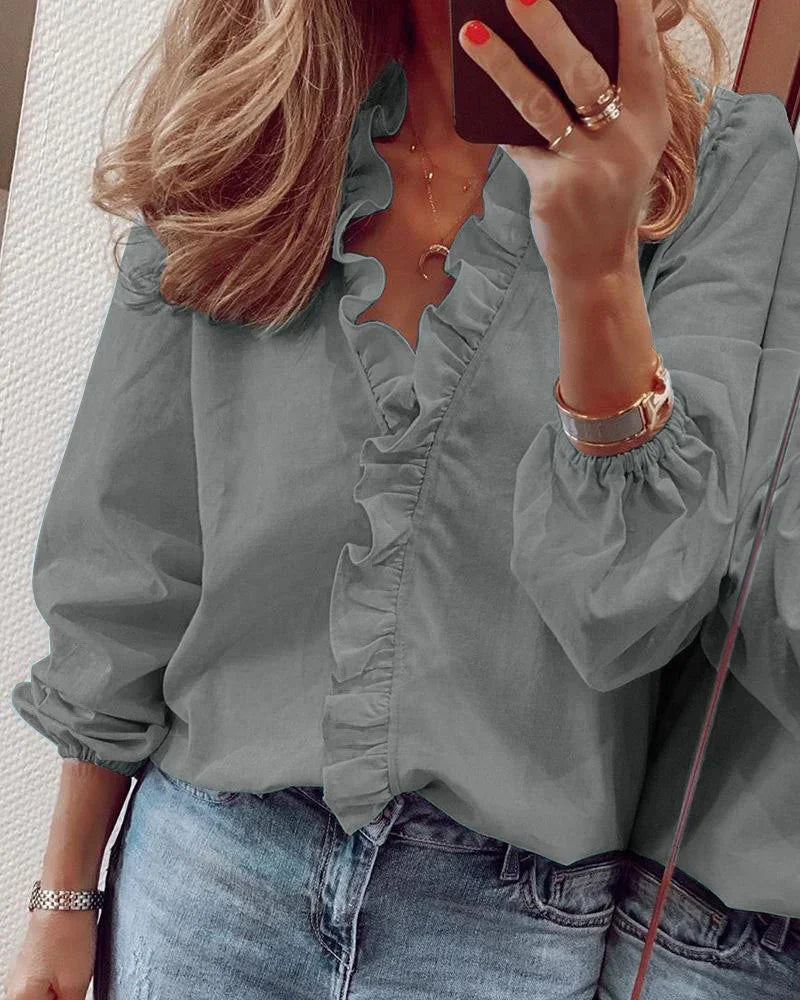 Enola™ | Kobieca Bluzka z Figlarnymi Falbanami
