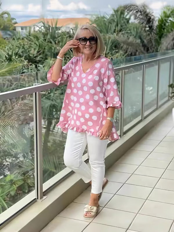 Beth™ | Stylowa Bluzka z Dekoltem w Serek