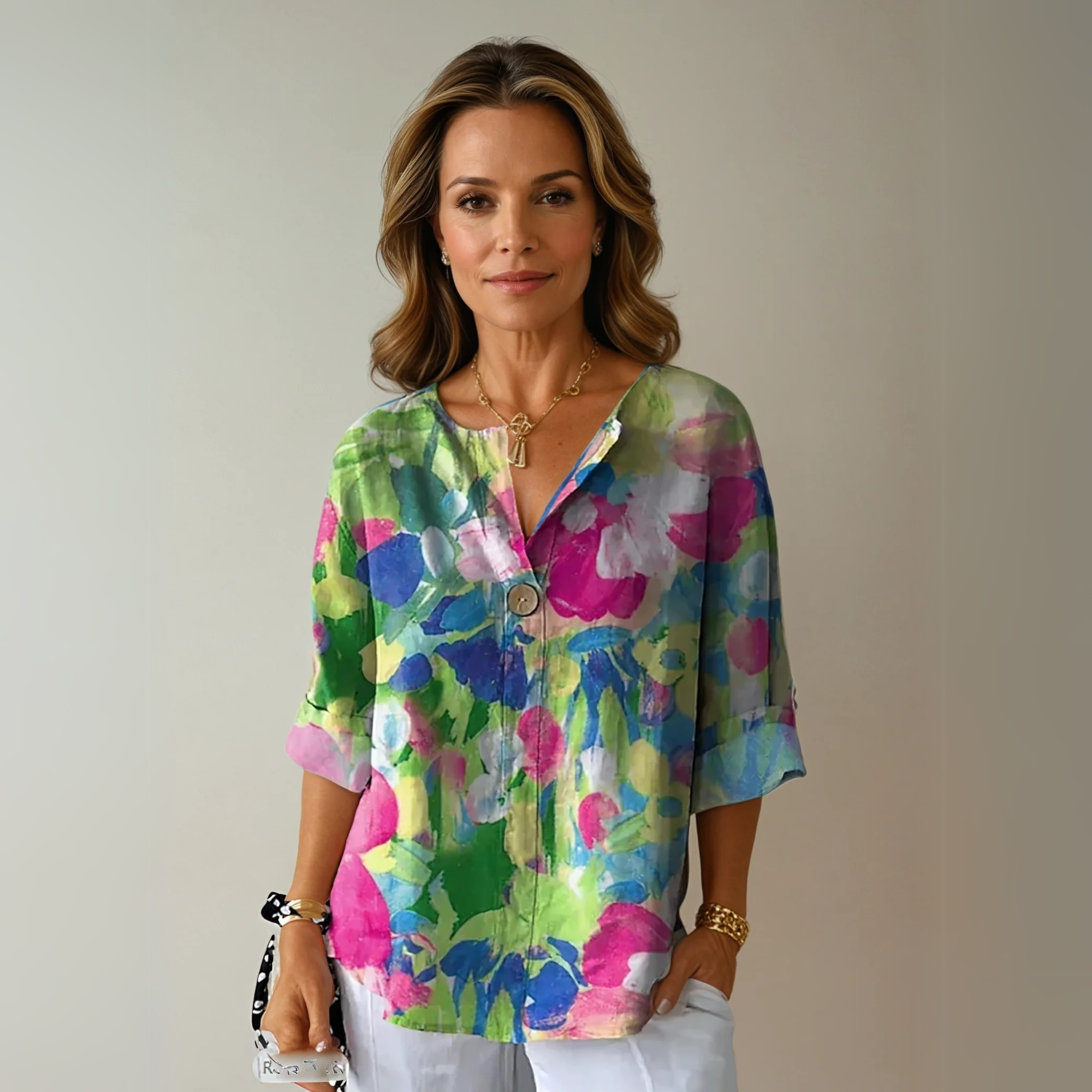Arlene™ | Elegancka Bluzka w Kwiatowy Wzór